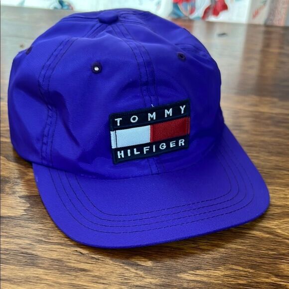 Vintage  90’s Tommy Hilfiger Purple Hat Iconic Logo Structured Design main image 9